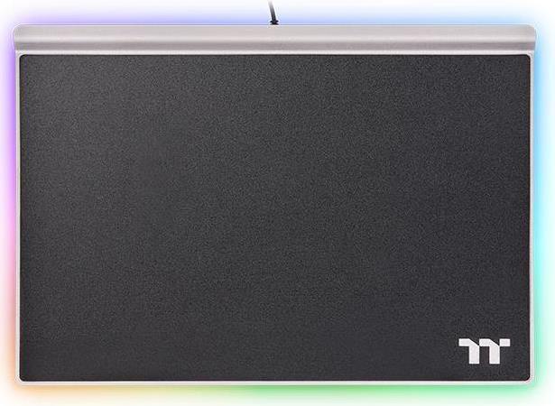 Thermaltake Argent MP1 RGB Tappetino per mouse per gioco da computer Nero, Titanio (Thermaltake ARGENT MP1 - musem?tte)