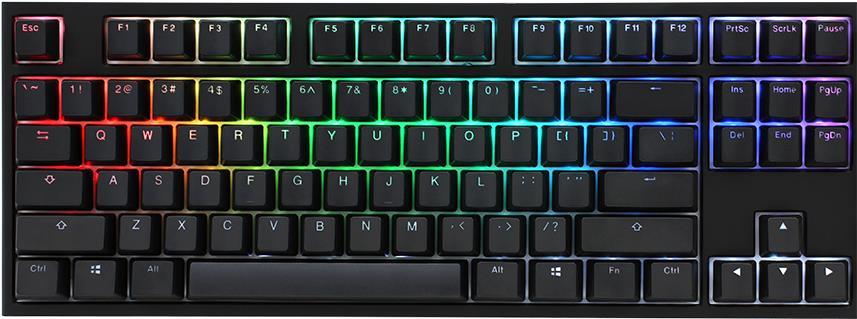 Tastiera da gioco Ducky One 2 TKL PBT MX Speed Silver LED RGB - nera (DKON1787ST-PDEPDAZT1)