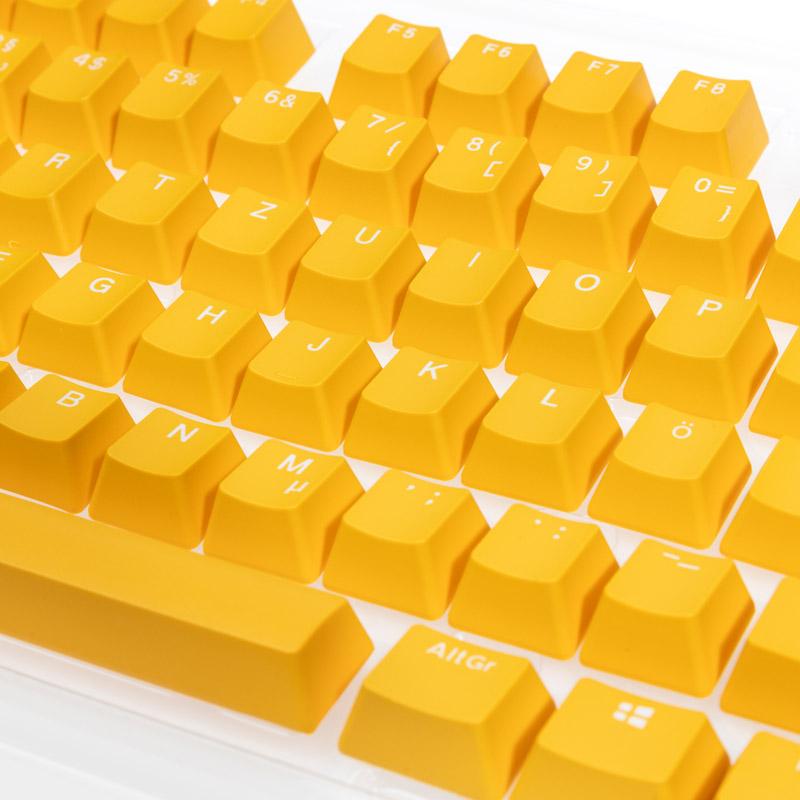 Ducky PBT Double-Shot Keycap Set Giallo - Layout DE (DKSA109-DEPDYDYYWO1)