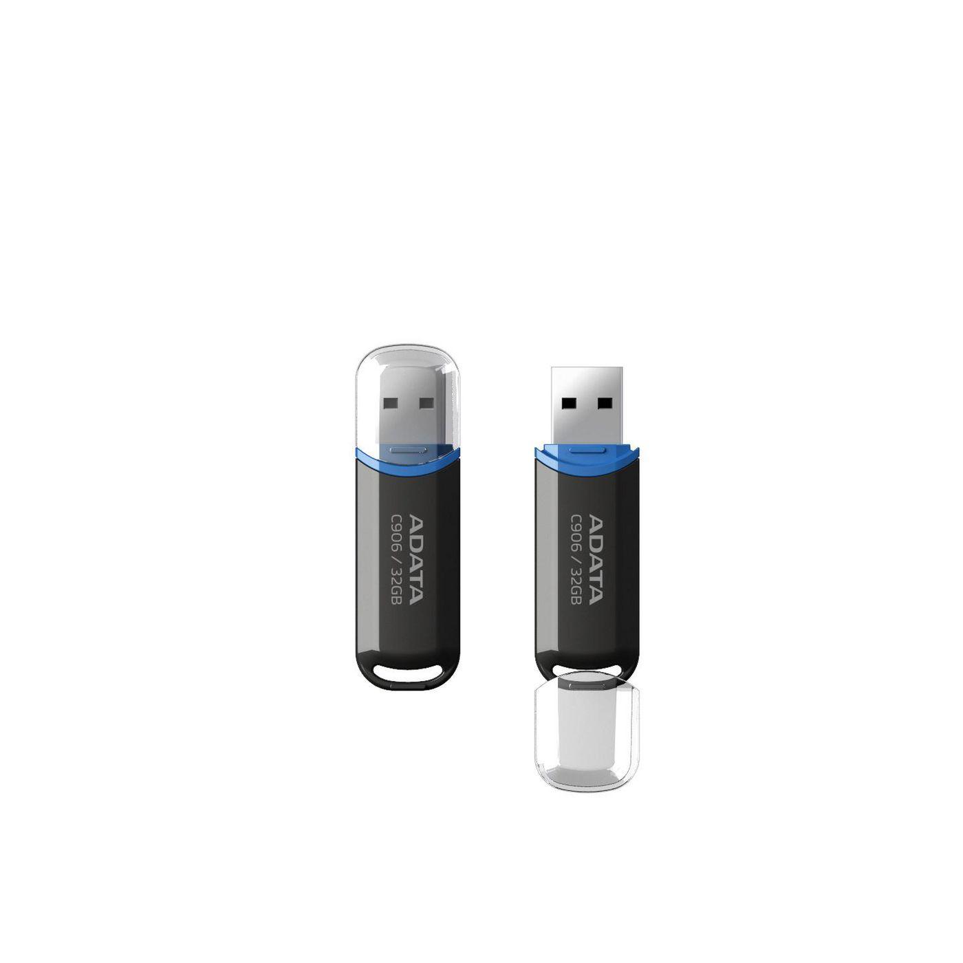 ADATA 32GB C906 unit flash USB USB tipo A 2.0 Nero (ADATA 32GB C906 USB 2.0 Memory Pen Compact Black & Blue)