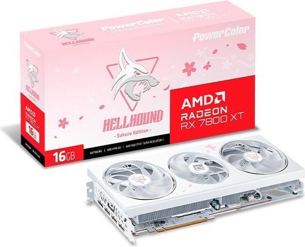 PowerColor Hellhound Radeon RX 7800 XT Sakura AMD 16 GB GDDR6 (POWERCOLOR RX 7800 XT 16GB SAKURA)