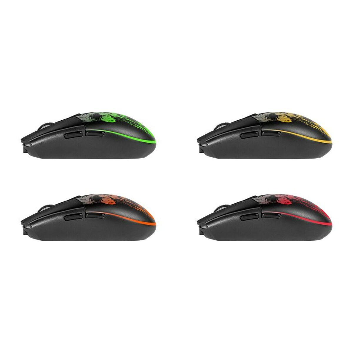 Mouse senza Fili Defender Beta GM-707L Nero Multicolore 1600 dpi