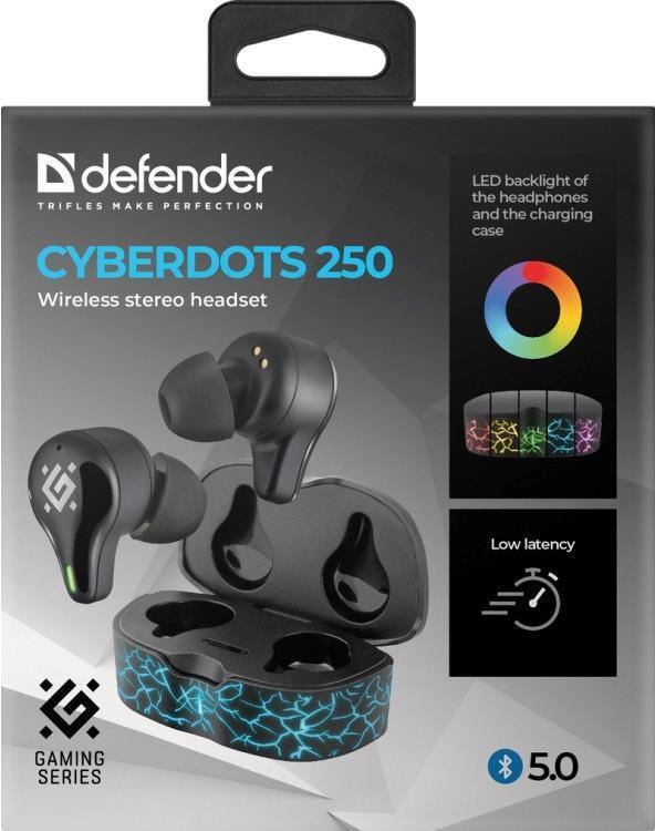Difender cyberdots 250 cuffie vere stereo wireless (TWS) nelle chiamate dell'orecchio/musica/sport/vita quotidiana USB Type-C B