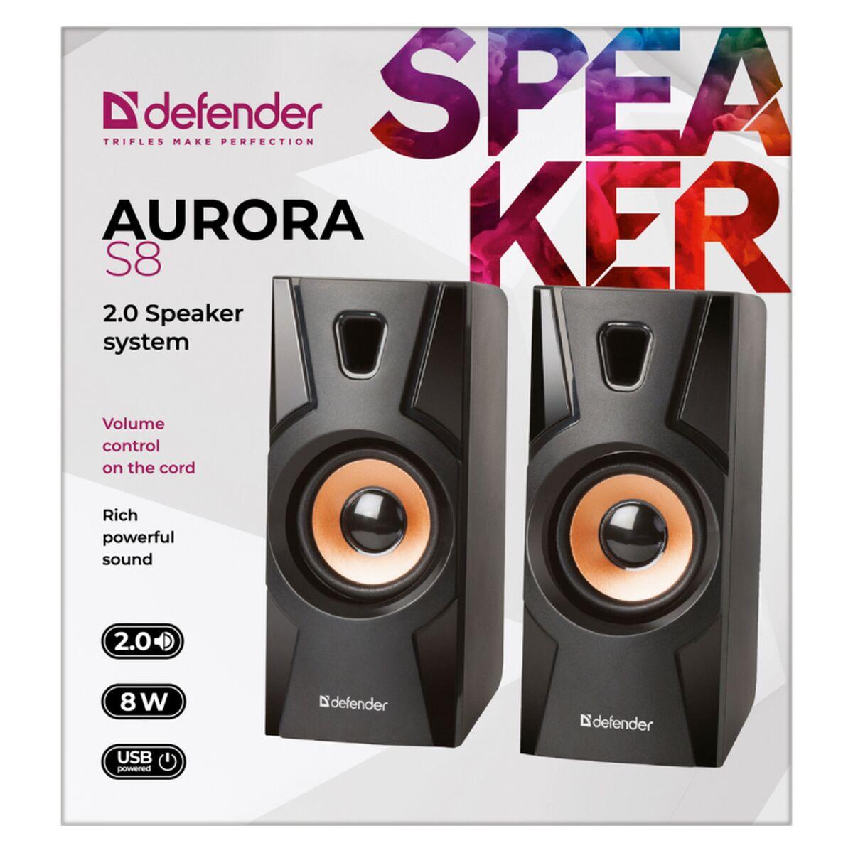 Altoparlanti PC Defender Aurora S8 8W Nero