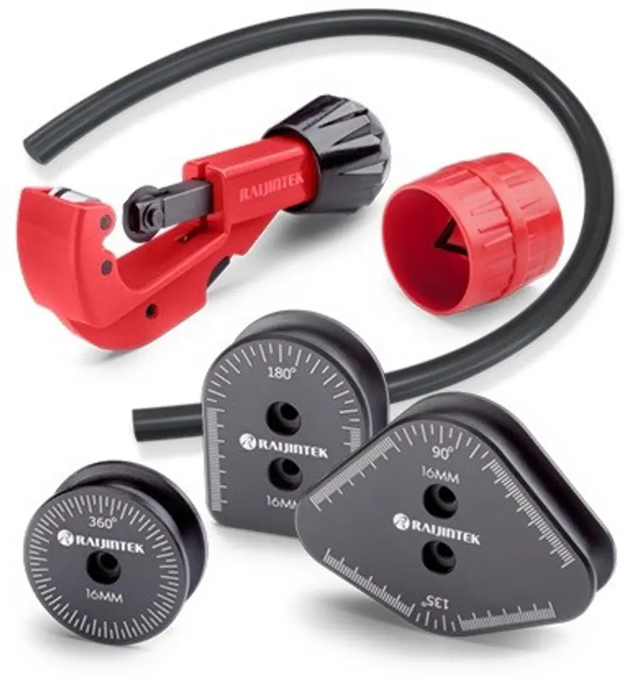 RAI-BT - Kit curvatubi per tubi da 14mm nero rosso set 6 pezzi
