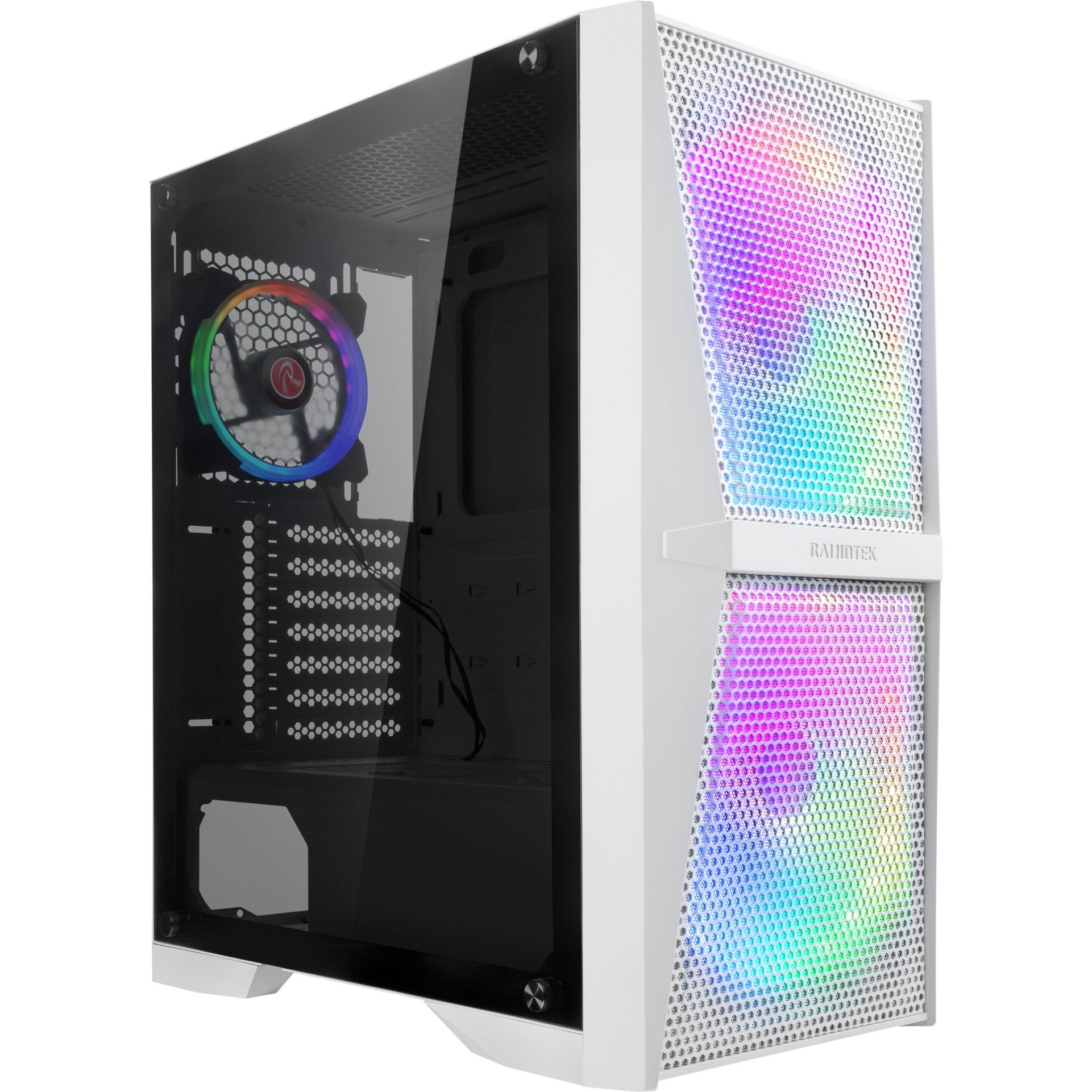 SILENOS MS PRO versione bianca con vetro temperato ventola ARGB