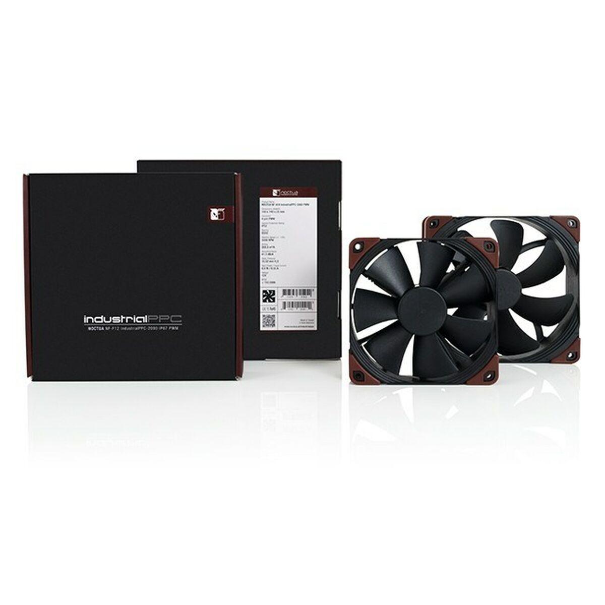Noctua NF-F12 industrialPPC-3000 PWM Case per computer Ventilatore 12 cm Nero, Marrone (Noctua NF-F12 IndustrialPPC 3000RPM PWM