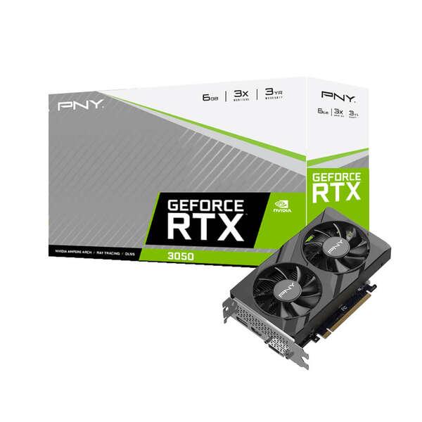 PNY VGA GEFORCE RTX 3050, RTX 3050 6GB VERTO, DUAL FAN, DLSS 3