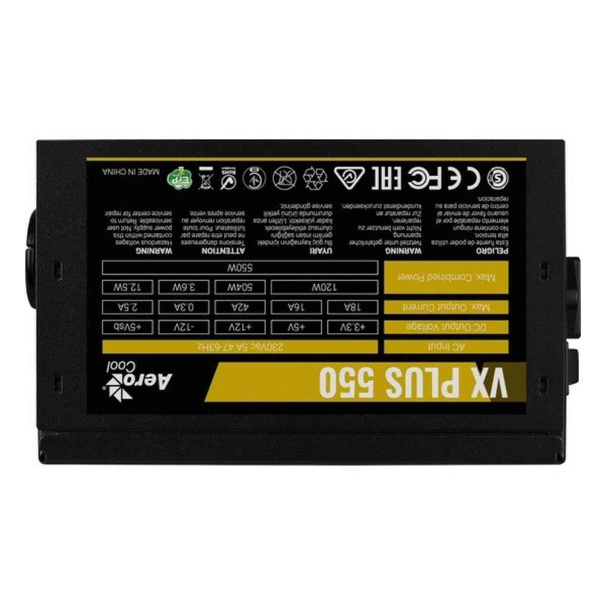 Aerocool Fuente Vxplus 550W 12C PMW PCI-E 6pin