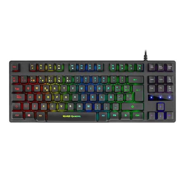 Mars Gaming MKTKLES tastiera USB QWERTY Spagnolo Nero