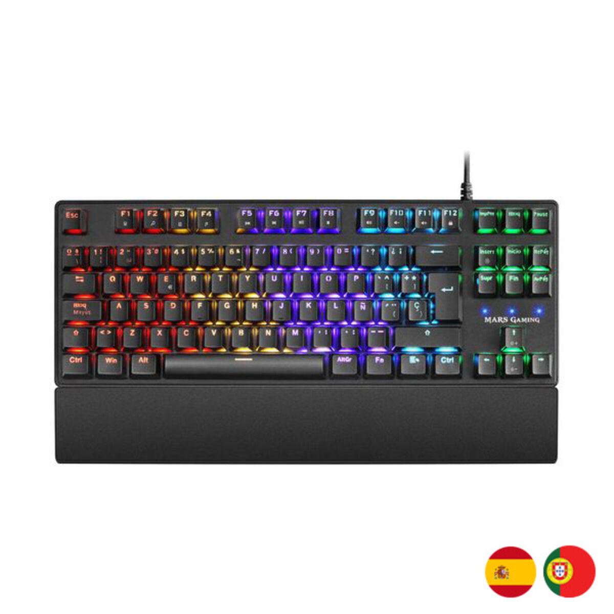 Tastiera da gioco Mars MKXTKL ES 5 led tkl ROSSO