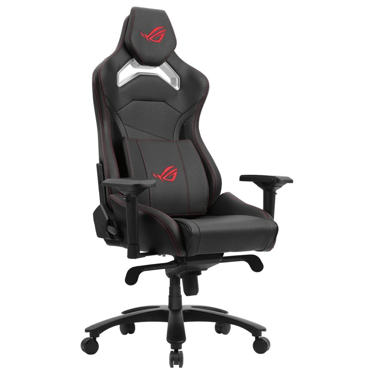 Asus ROG Chariot RGB Gaming Chair Steel Frame PU Leather Memory-Foam Lumbar 4D Armrests 145 Recline FREE ROG Cosmic Polyester F
