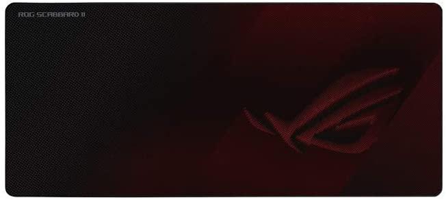 ASUS ROG Strix Scabbard II Tappetino per mouse per gioco da computer Nero Rosso (Asus ROG SCABBARD II Gaming Mouse Pad Water Oi