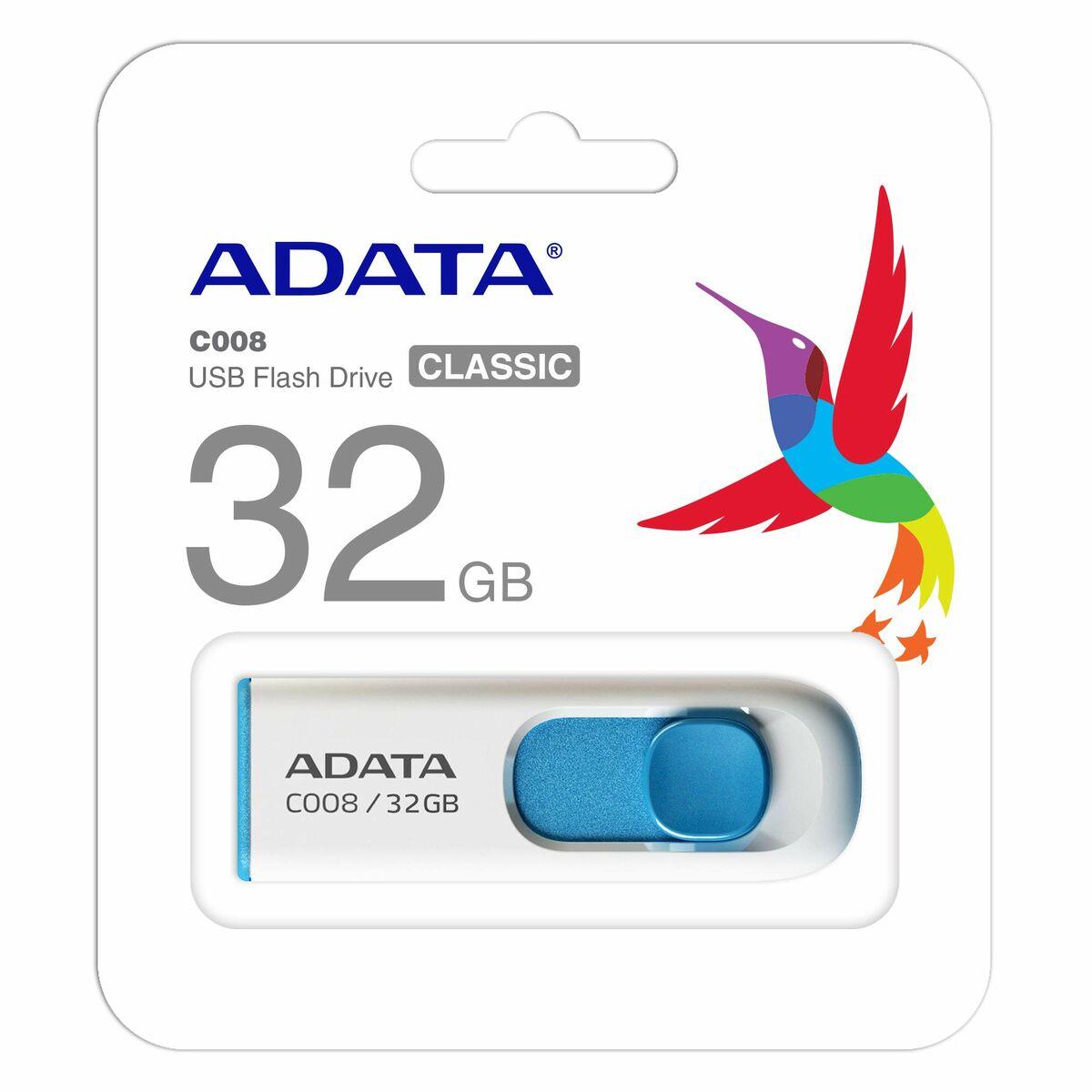Penna USB ADATA C008 32GB USB 2.0 Bianca/Blu