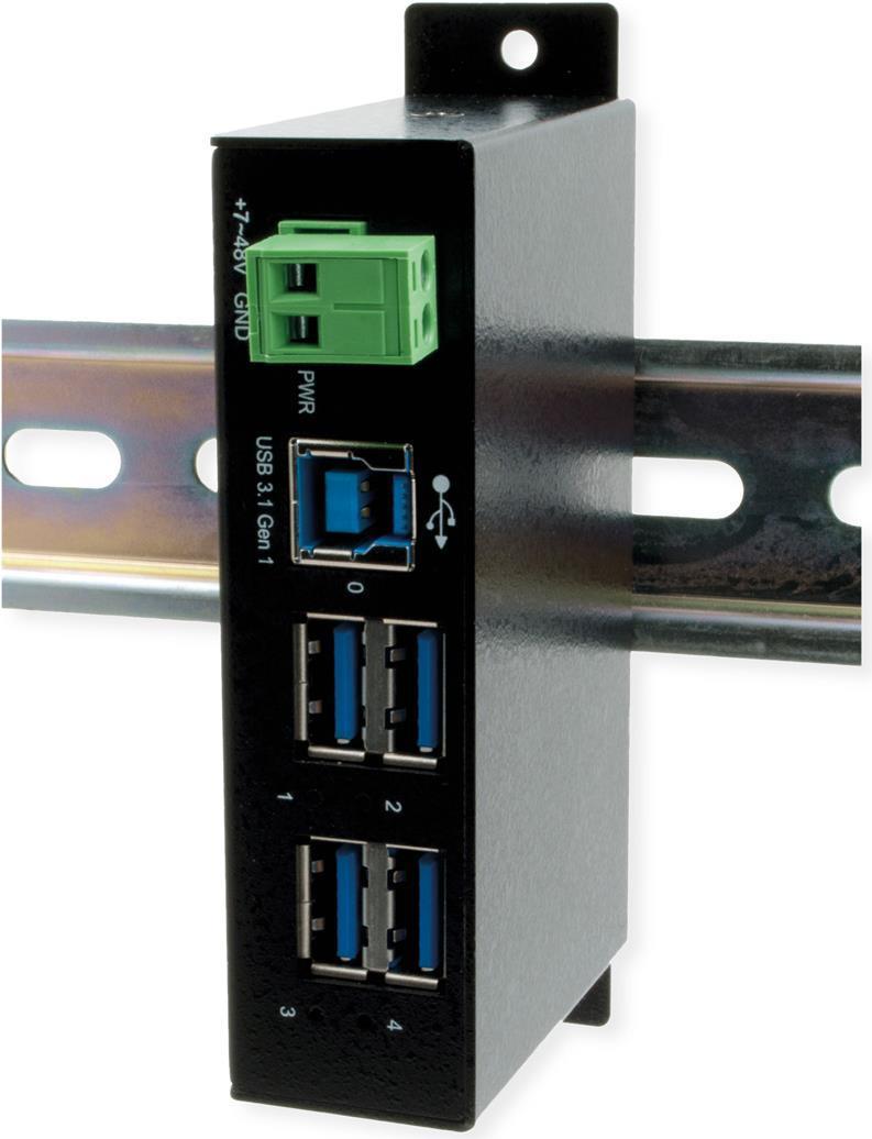 HUB USB 3.2 Gen 1 a 4 porte con protezione da sovratensione EDS da 15 KV