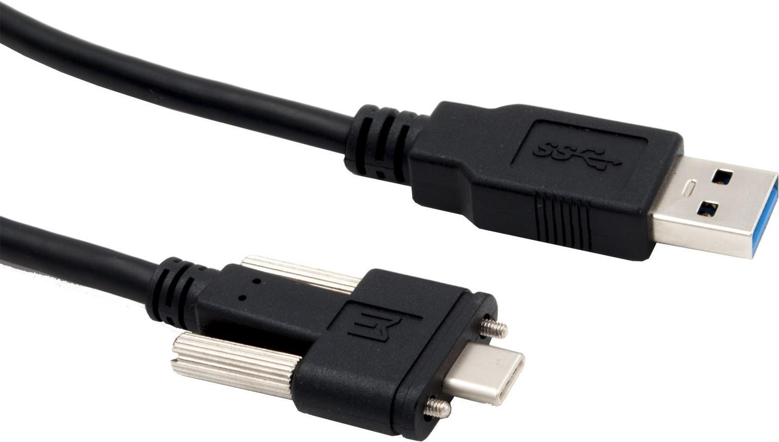 Cavo USB 3.1 da spina A a spina C da 1 m maschio/maschio, con viti zigrinate
