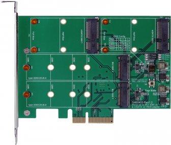 Controller PCI-E RAID 0/1 x2 per moduli M.2 NFGG e mSATA