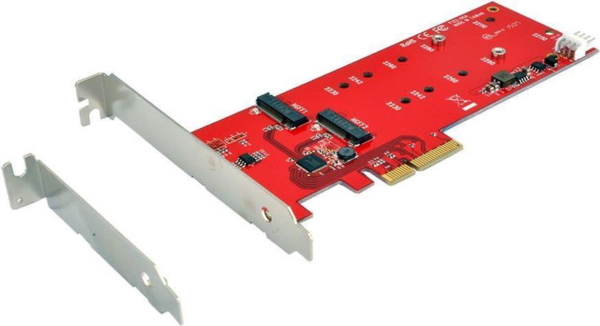 Controller PCI-EXPRESS per 2x moduli M.2NFG f.2x M.2NFGG incl. staffa LP