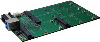 Scheda SSD USB 3.1 a 2x M.2 e mSATA RAID 0/1