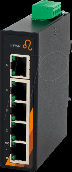 Switch 5 Porte Industrial Ethernet 5x10/100Tx, 12-48VDC Versione compatta