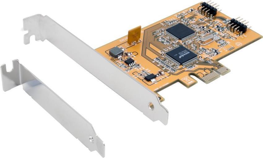 Scheda USB 2.0 PCI-E 3 porte/staffa LP 3 porte interne incl.