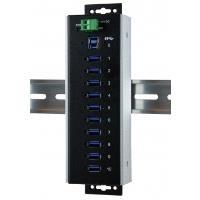 HUB USB 3.2 Gen 1 10 porte m.15KV Protezione da sovratensione, kit guida Din