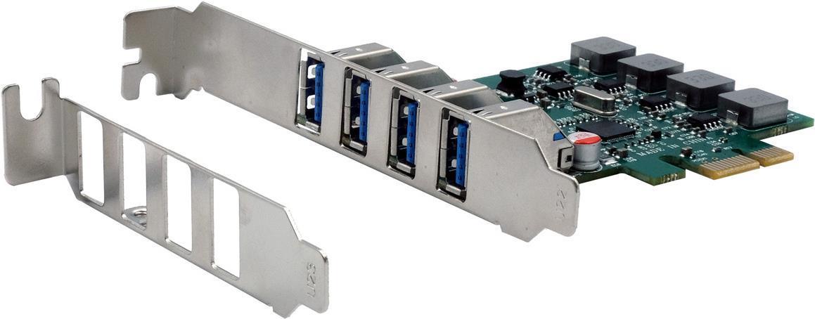 Scheda PCI 4P USB 3.2 Gen1 inclusa staffa LowProfile, Renesas D720201