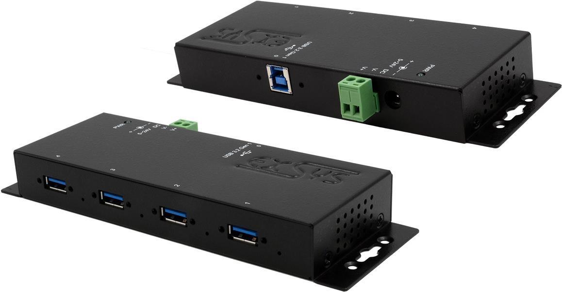 HUB USB 3.2 Gen 1 esterno a 4 porte incl. cavo e alimentatore