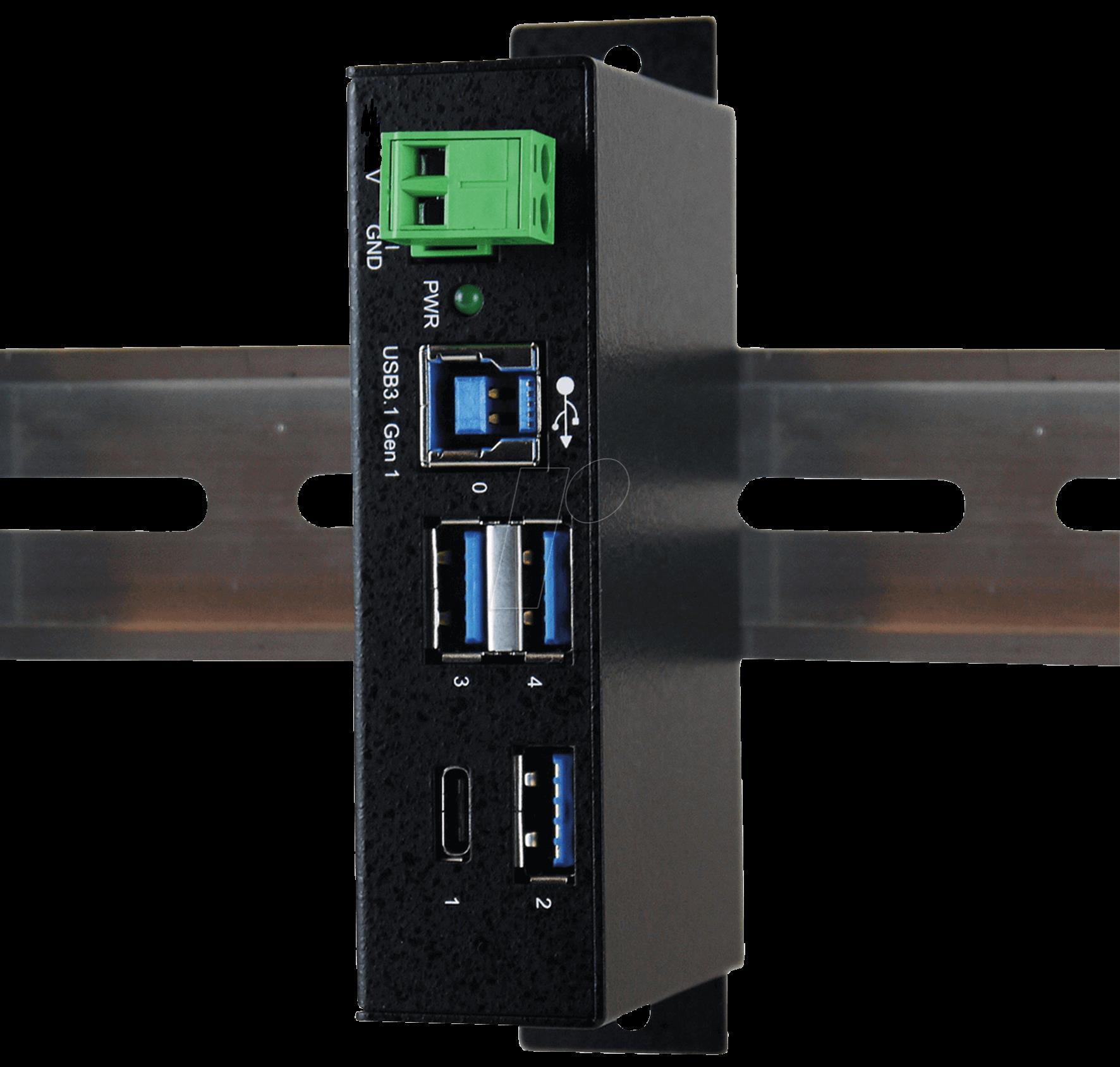 HUB USB 3.2 Gen 1 Presa C a 4 porte 1 porta C e 3 porte A (protezione da sovratensione)
