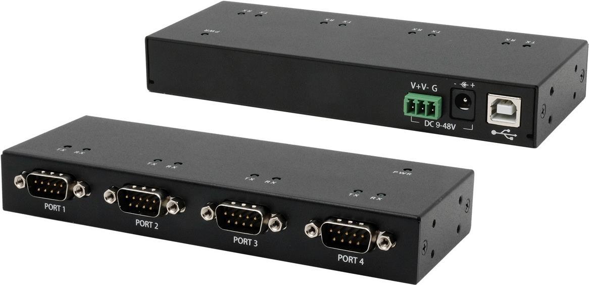 Porte da USB 2.0 a seriale 4S RS-232 2 m, incluso cavo USB, chipset FTDI