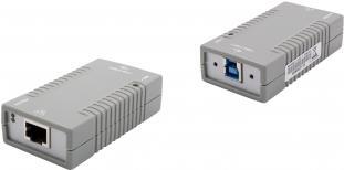 USB 3.2 Gen 1 a 1x Ethernet Gigabit 4KV con isolamento ottico, con montaggio a parete.