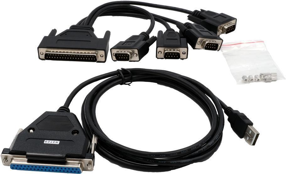Da USB 2.0 a seriale 4S RS-232 37 pin con presa a 37 pin, 1,8 m, cavo Octopus
