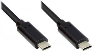Cavo USB 3.2 Gen 1 C-St. su C-St. 0,2 m, nero