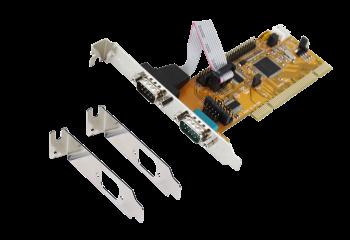 Scheda PCI 2S RS-232 incl. supporto LP (chipset SystemBase)