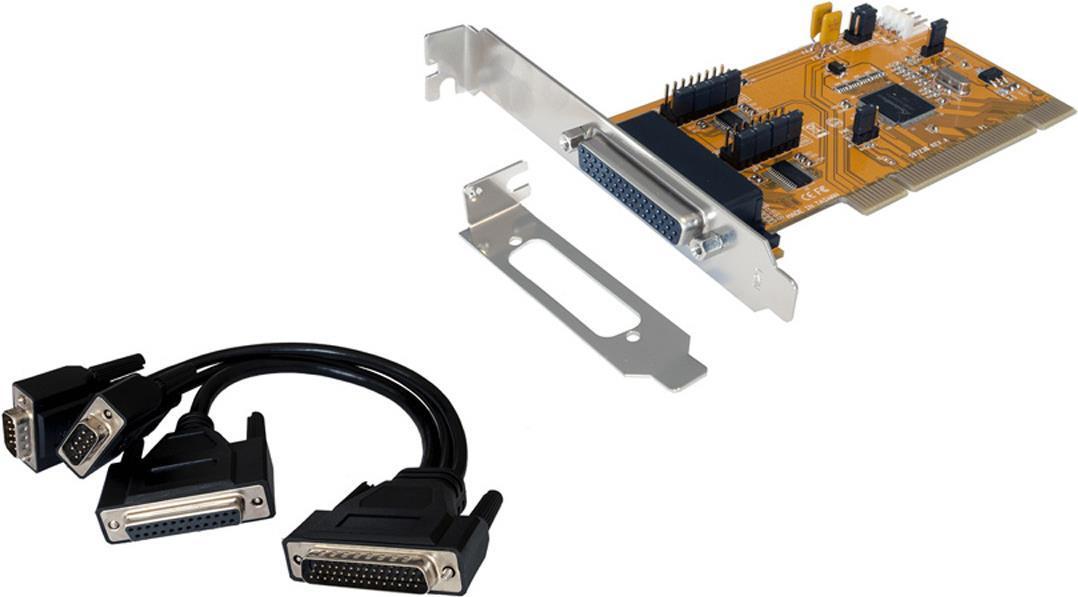 Scheda PCI 2S/1P Parallel Multi I/O incl. staffa LP (chipset SystemBase)