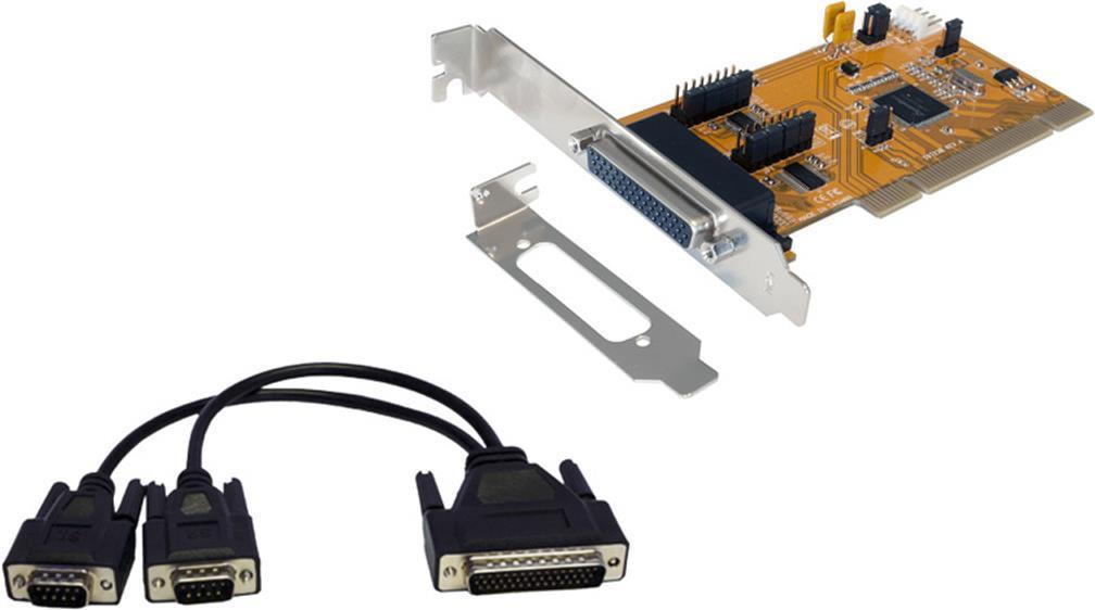 Scheda PCI 2S RS-232 incl. staffa LP Chipset SystemBase