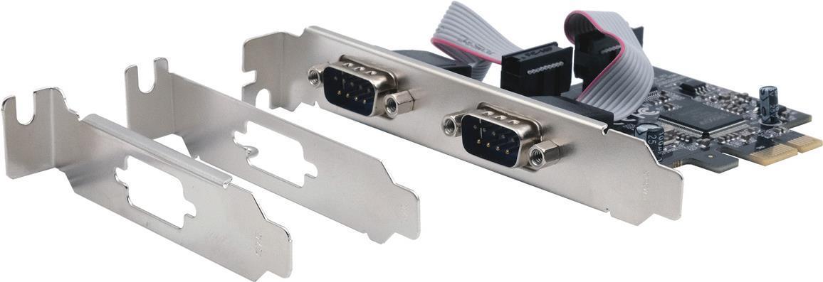 Scheda PCIe 2S seriale RS-232 inclusa staffa a basso profilo, MosChip MSC9901