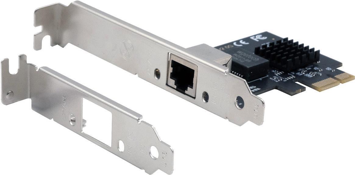 Scheda Ethernet PCI 2,5 Gigabit 1 porta inclusa staffa a basso profilo, Realtek RTL8125
