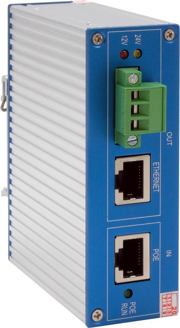 Splitter Ethernet PoE++ 10/100/1000M 802.3bt,24 V CC/2 A/48 W