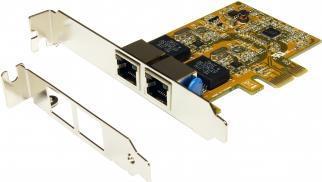 Scheda Ethernet PCI-EXPRESS 2Gigabit m.4KV SurgeProtection, inclusa staffa LP