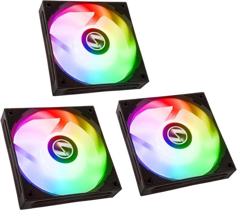 Lian Li ST120 Case per computer Ventilatore 12 cm Nero 3 pz (Lian Li ST120 Addressable RGB 120mm Black Fan with Controller - Tr
