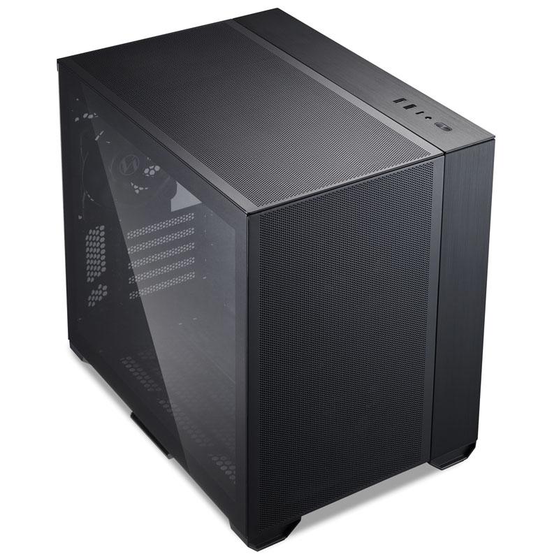 Lian li o11 air mini - torre - pc - nero - atx - eatx - micro atx - mini -itx - alluminio - vetro indurito - ventola tascabile