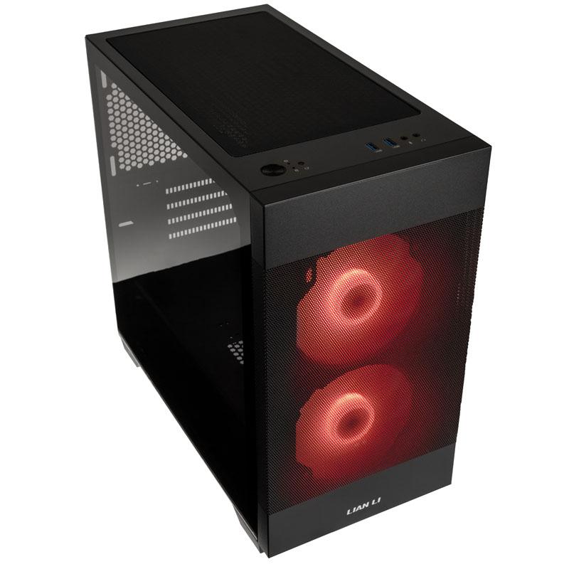 Lian Li Lancool 205 MESH Micro Tower - Micro-ATX - pannello laterale con finestra (vetro temprato) - nessun alimentatore - nero