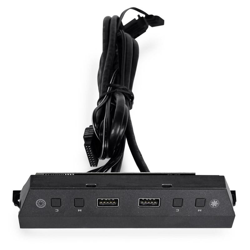 Lian Li LAN216-1X - Kit di interfaccia I/O del sistema di sistema - 2 X USB3.0 Tipo -A, controller Argb - Black - per Lancool 2