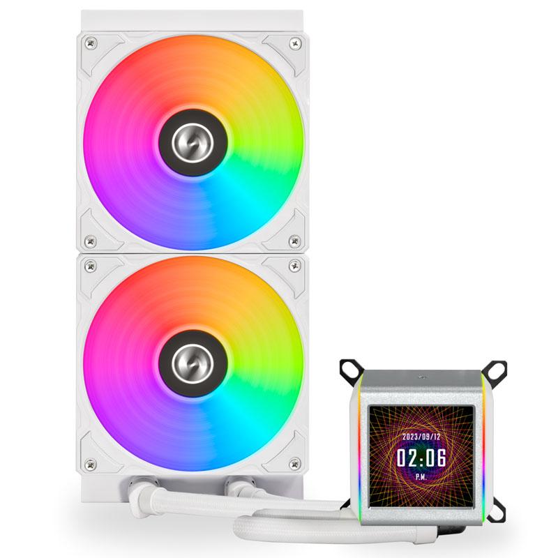 Lian Li GA II LCD Processore Kit di raffreddamento a liquido 12 cm Bianco (Lian Li Galahad II LCD Performance AIO 280mm CPU Wat