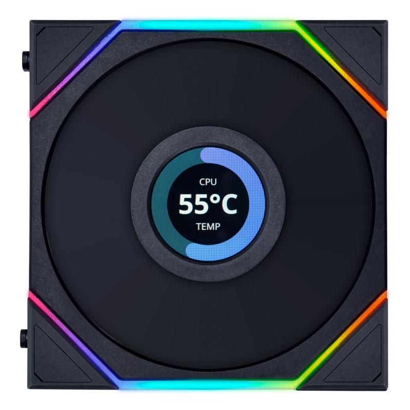 Lian Li UNI FAN TL LCD Case per computer Ventilatore 12 cm Nero (Lian Li UNI FAN TL LCD 120mm Triple Pack - Black)