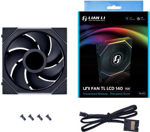 Lian Li UNI FAN TL LCD Case per computer Ventilatore 14 cm Nero (Lian Li UNI FAN TL LCD 140mm - Black)