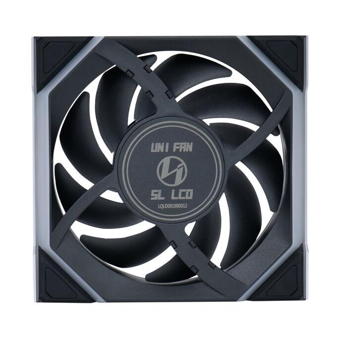 Lian Li Uni Fan SL Wireless LCD Fan Argb Pwm 3 -Pack incluso il controller - Blade inversa (12RSLLCD1W3B)