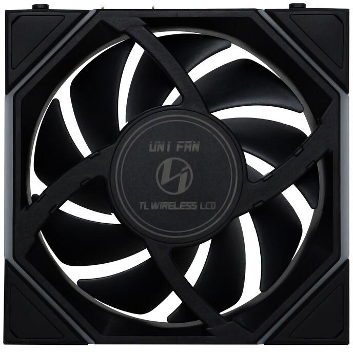 Lian Li uni fan tl wireless LCD Fan Argb Pwm 3 -Pack incluso il controller - Blade inversa (12RTLLCD1W3B)