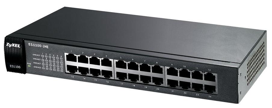 Zyxel ES1100-24E Non gestito Nero
